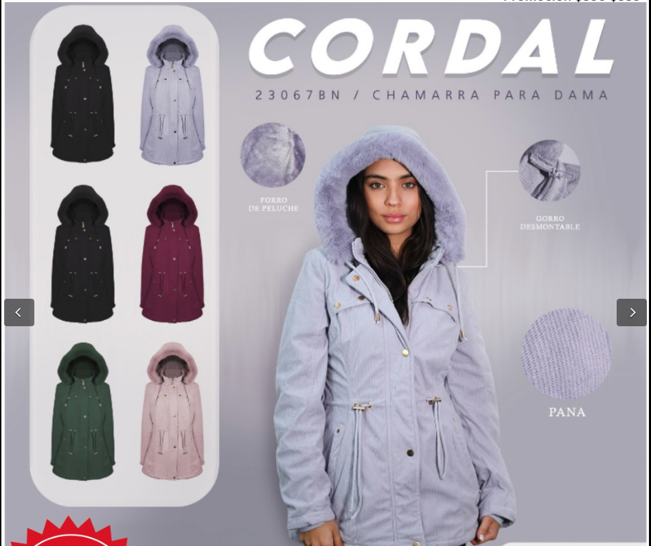 Chamarra CORDAL para Mujer