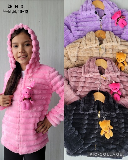 Chamarra de peluche niña